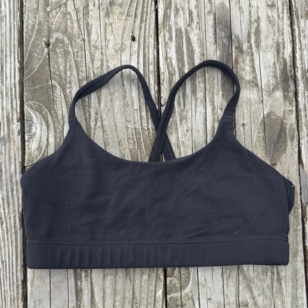 Athleta black girls sports bra size S/7